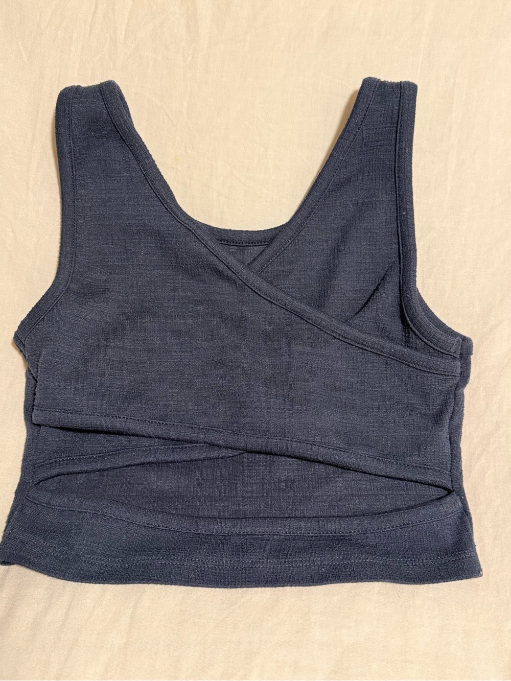 Roxy Navy Wrap Crop Tank